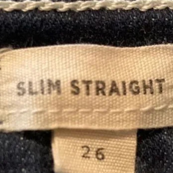 Madewell Slim Straight High Rise Jeans Raw Hem Size 26 - Picture 3 of 10